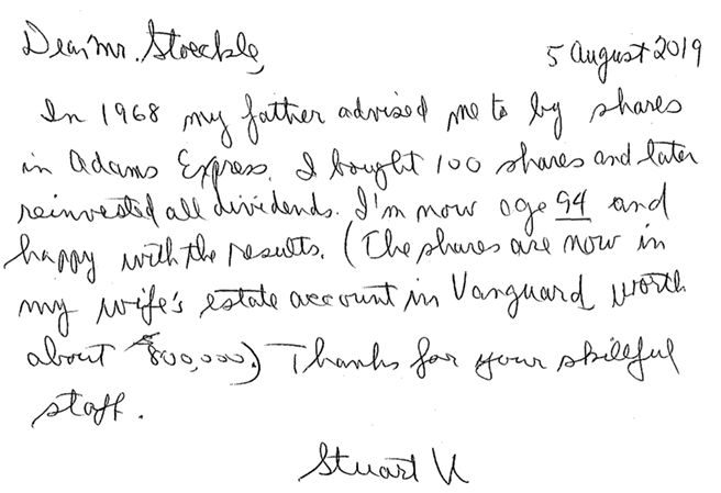 Letter from Stuart U